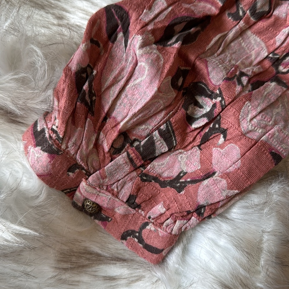 L U C K Y B R A N D Floral Crossover Top - image 2